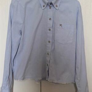 Elegant Light Blue Women's Blouse